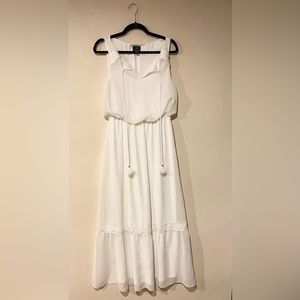 Long White Adriana Papell Dress